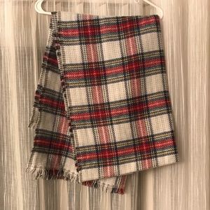 Plaid blanket scarf